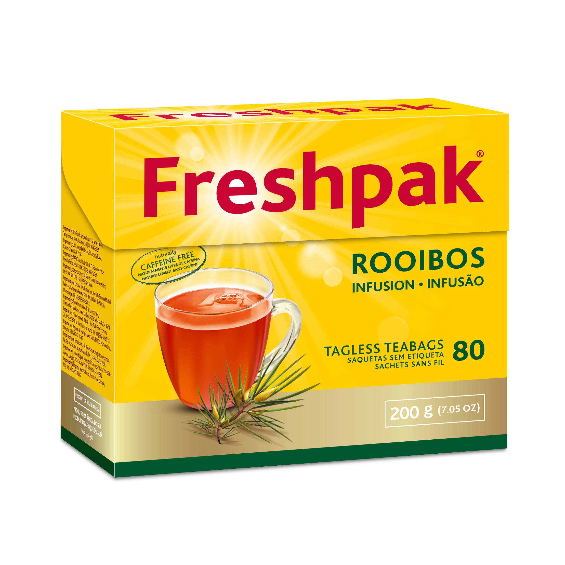 Freshpak Rooibos Tea bags (80 bags/200g) SPECIAL BB AUG 2022